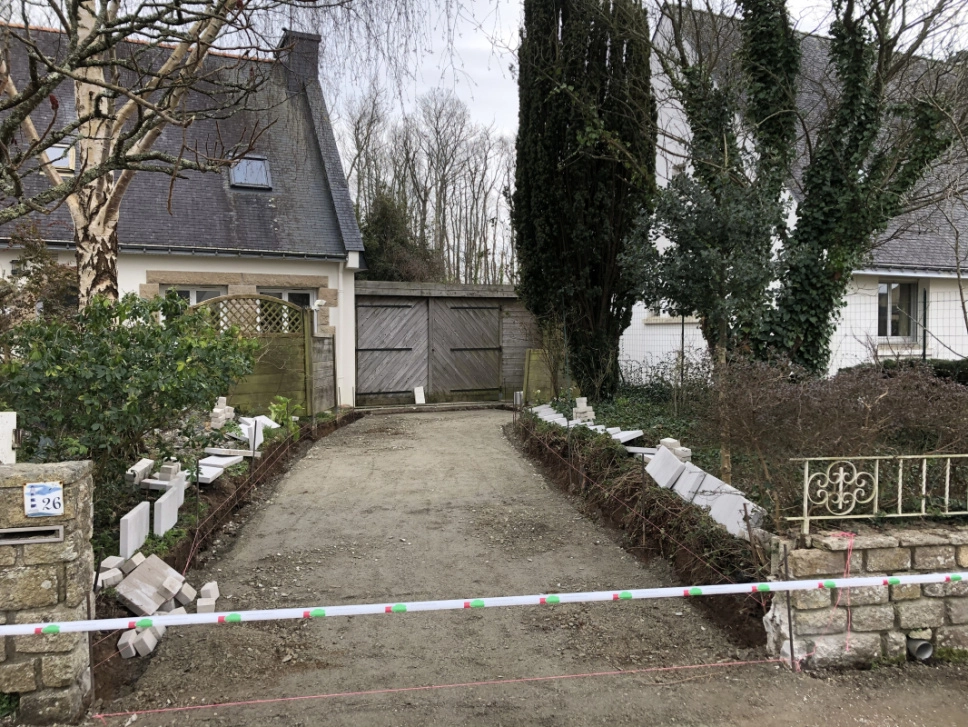 Chantier pendant la réalisation