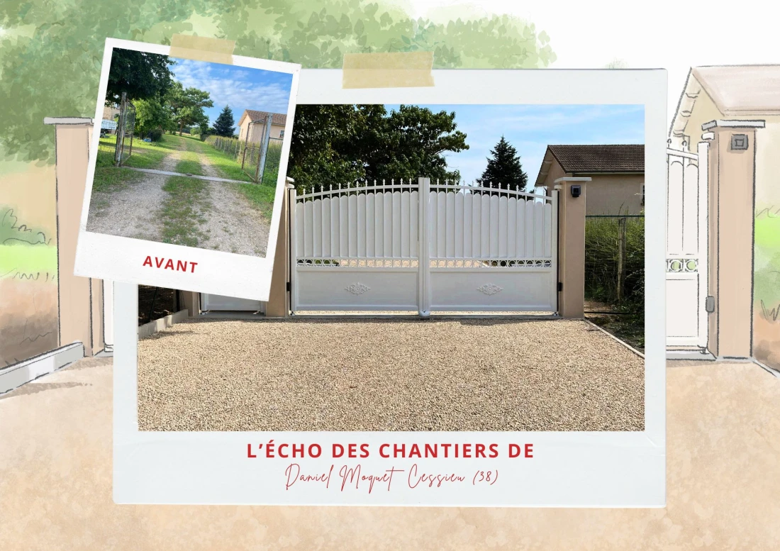 Daniel Moquet Avant Apr&egrave;s Chantier All&eacute;e Portail