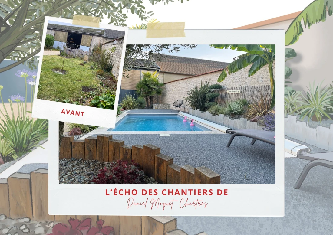 Avant Apr&egrave;s Daniel Moquet Chantier Am&eacute;nagement ext&eacute;rieur