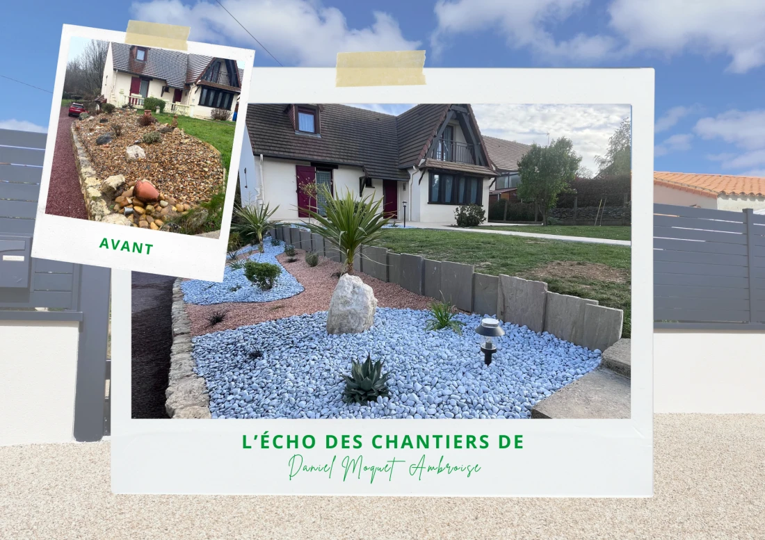 Avant Apr&egrave;s Daniel Moquet Chantier Am&eacute;nagement ext&eacute;rieur